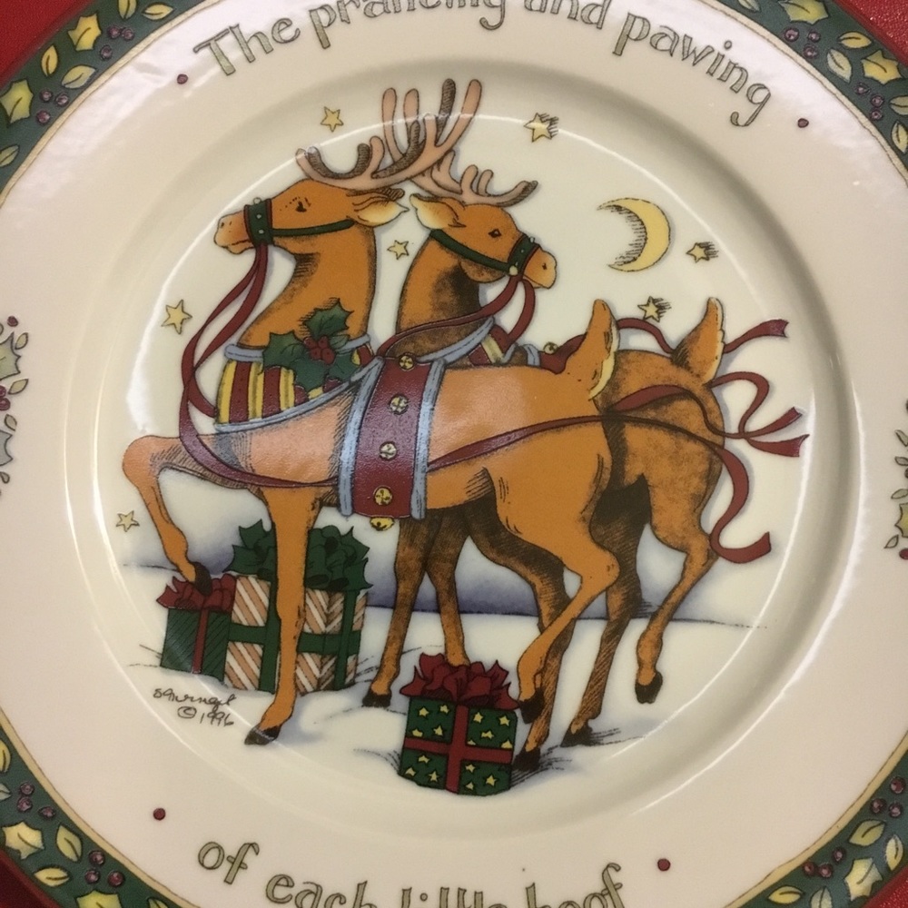 Christmas Salad Plate Santa Story